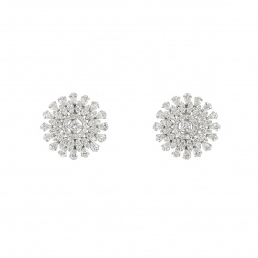 White Gold Diamond Earrings 3.15ct